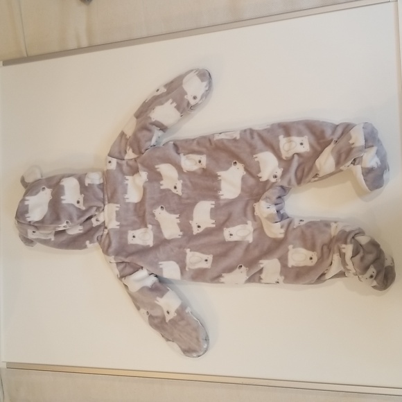 Carter's Gray Bear Print Footie - Picture 9 of 9
